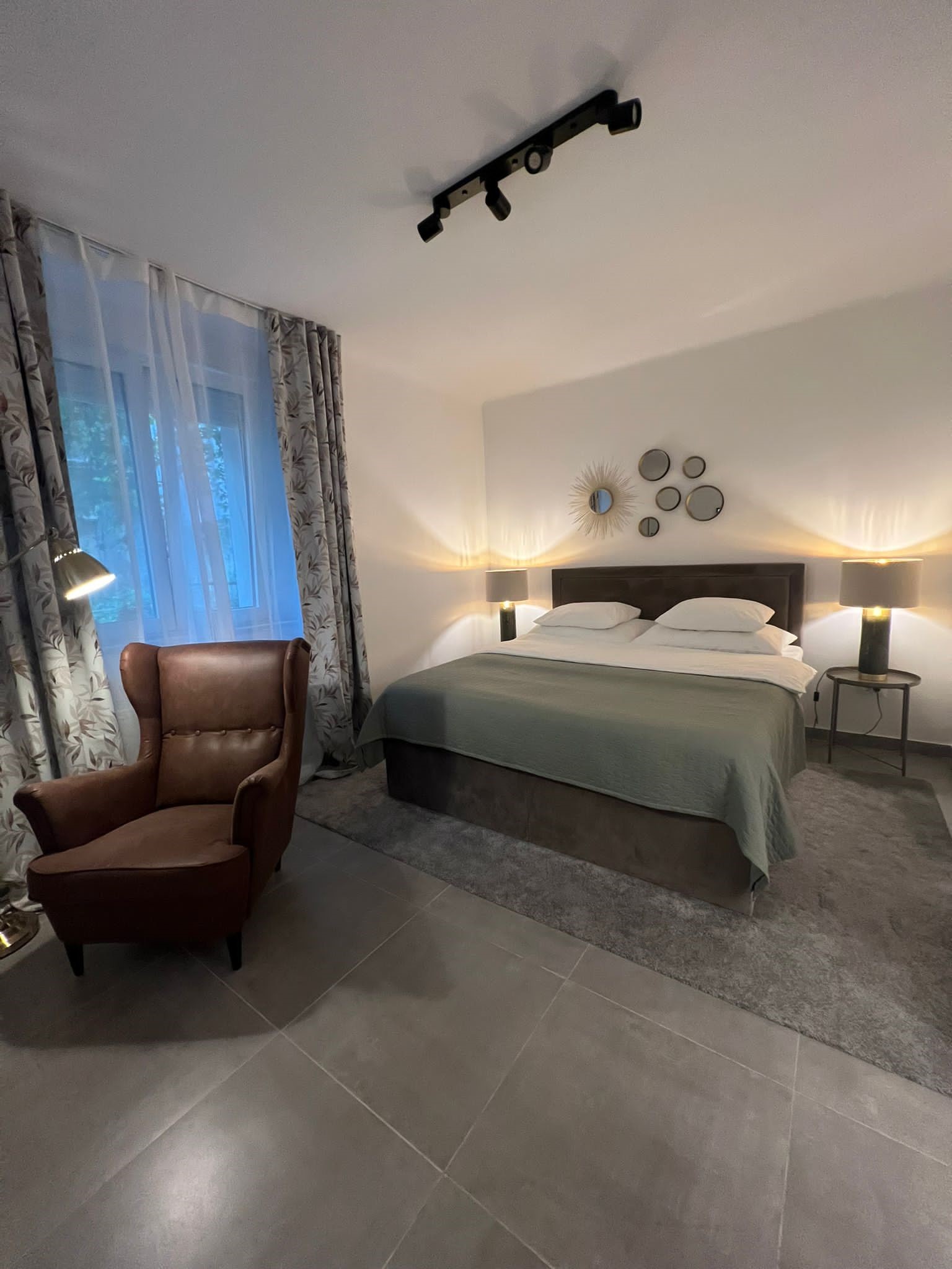 TV sitting corner and bedroom